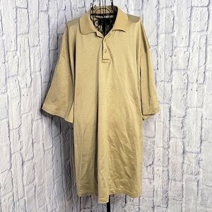 GARY PLAYER Blue and Tan Abstract‎ Polo Golf Shirt Size 3X